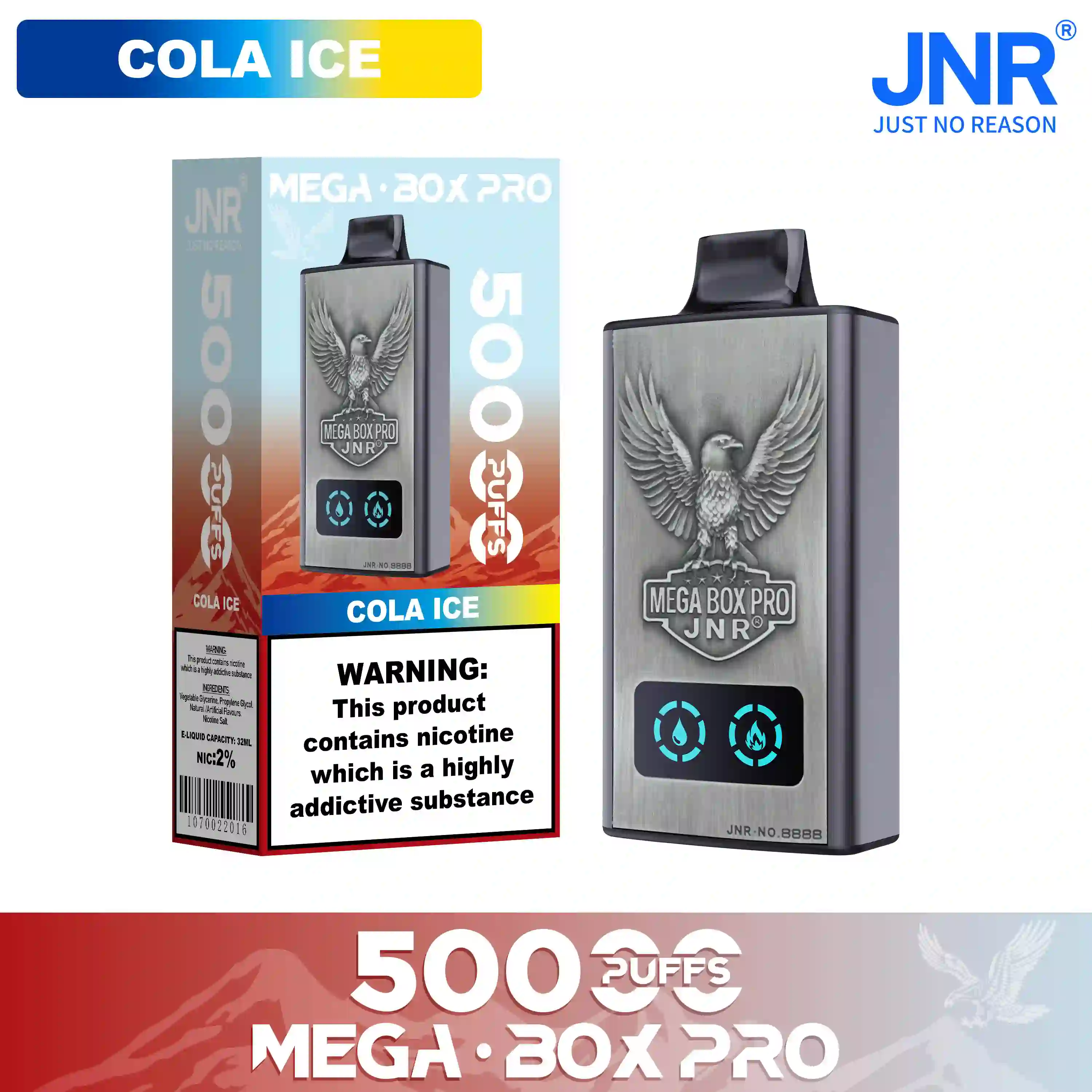JNR Mega Box Pro 50000 Puffs Disposable Vape