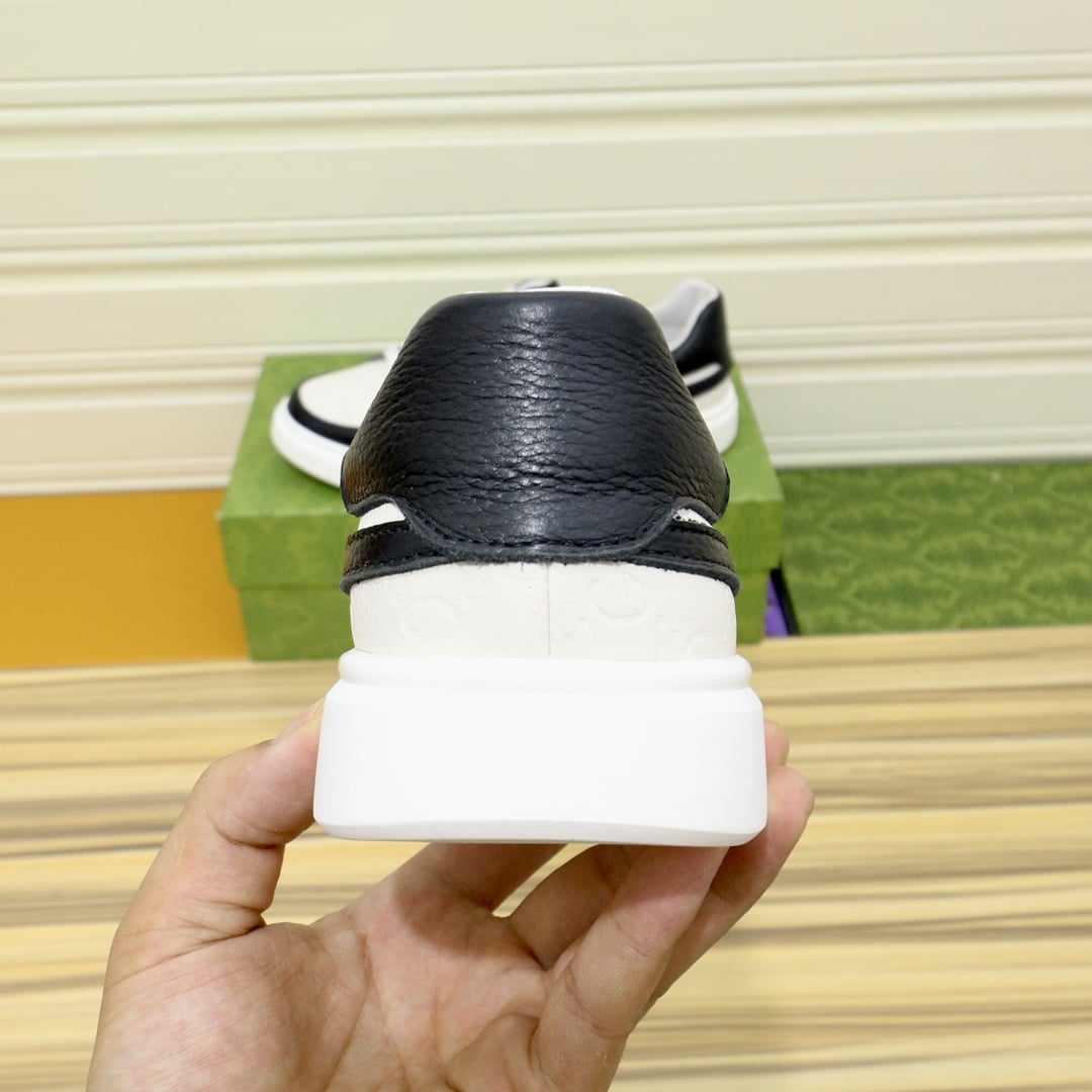 Gucci Gg Men’S Sneakers Leather Black And White
