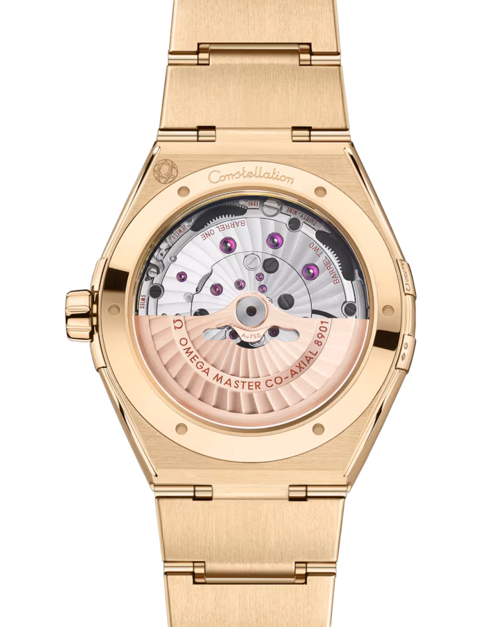 Omega Constellation 41mm Yellow Dial Moonshine™ 18k Rose Gold Bracelet 131.50.41.21.99.001