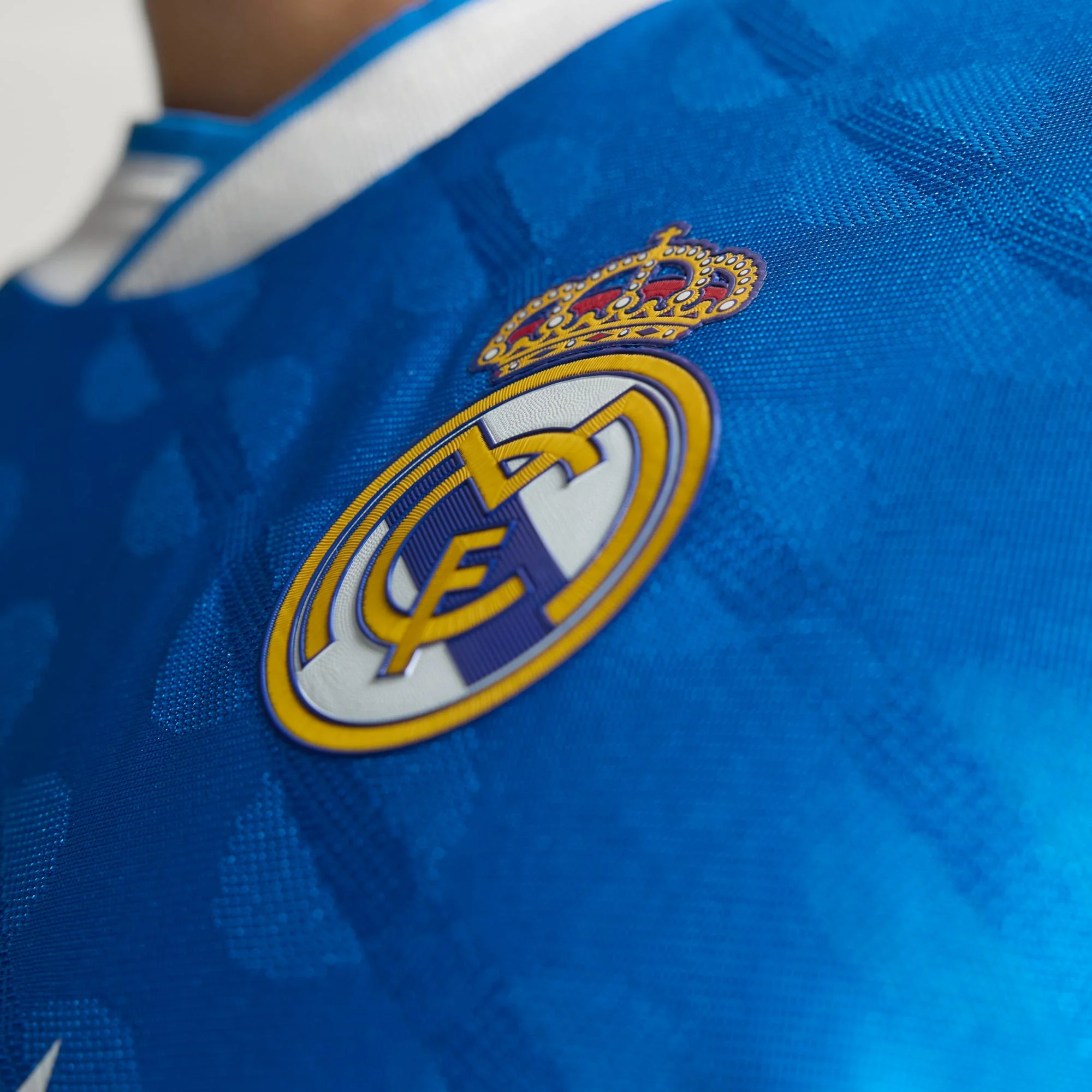 adidas Men's Mbappe  Real Madrid 25/26 Authentic Third Jersey w/ Champions League Patches (Blue)