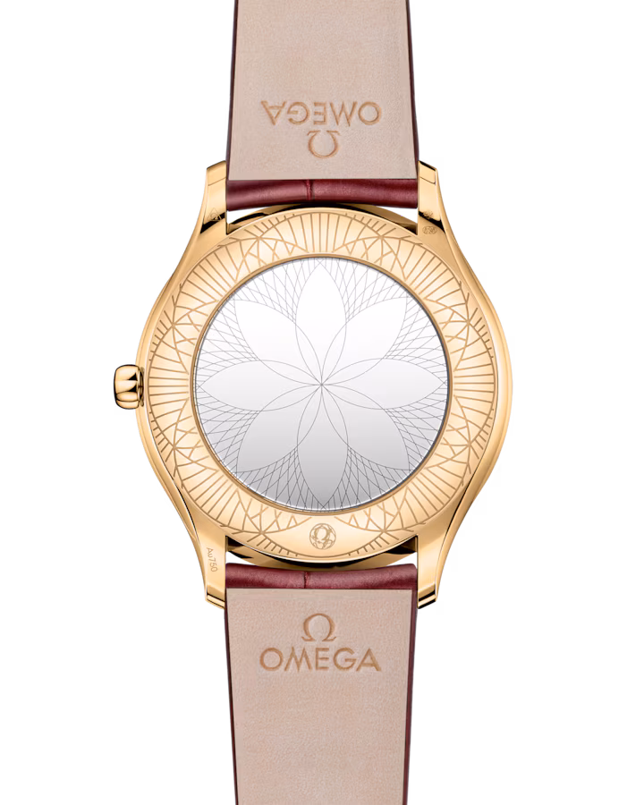 Omega De Ville Trésor 36mm Red Dial with Diamonds Moonshine™ 18k Rose Gold Strap 428.58.36.60.11.001