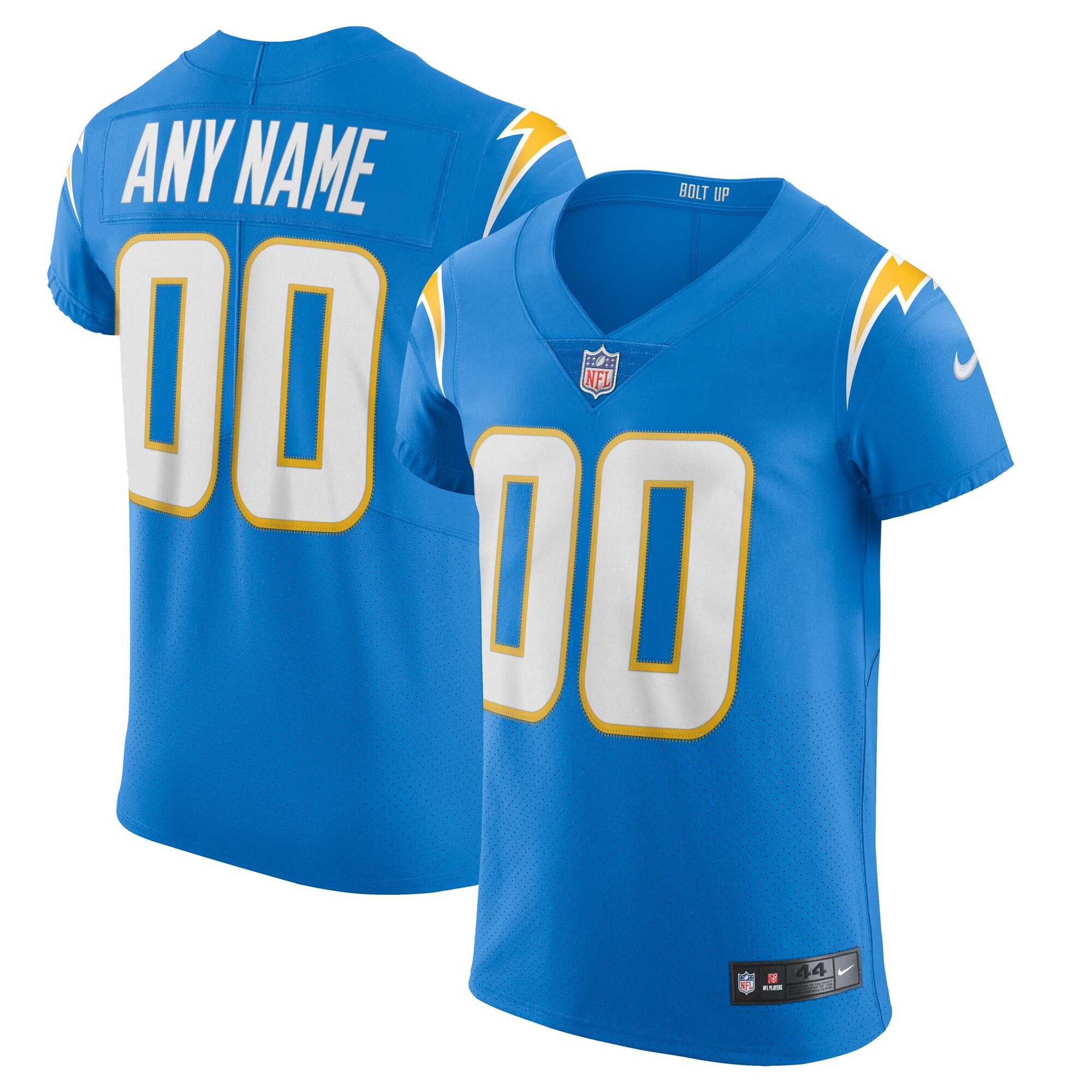 Los Angeles Chargers Nike Vapor Elite Custom Jersey - Powder Blue