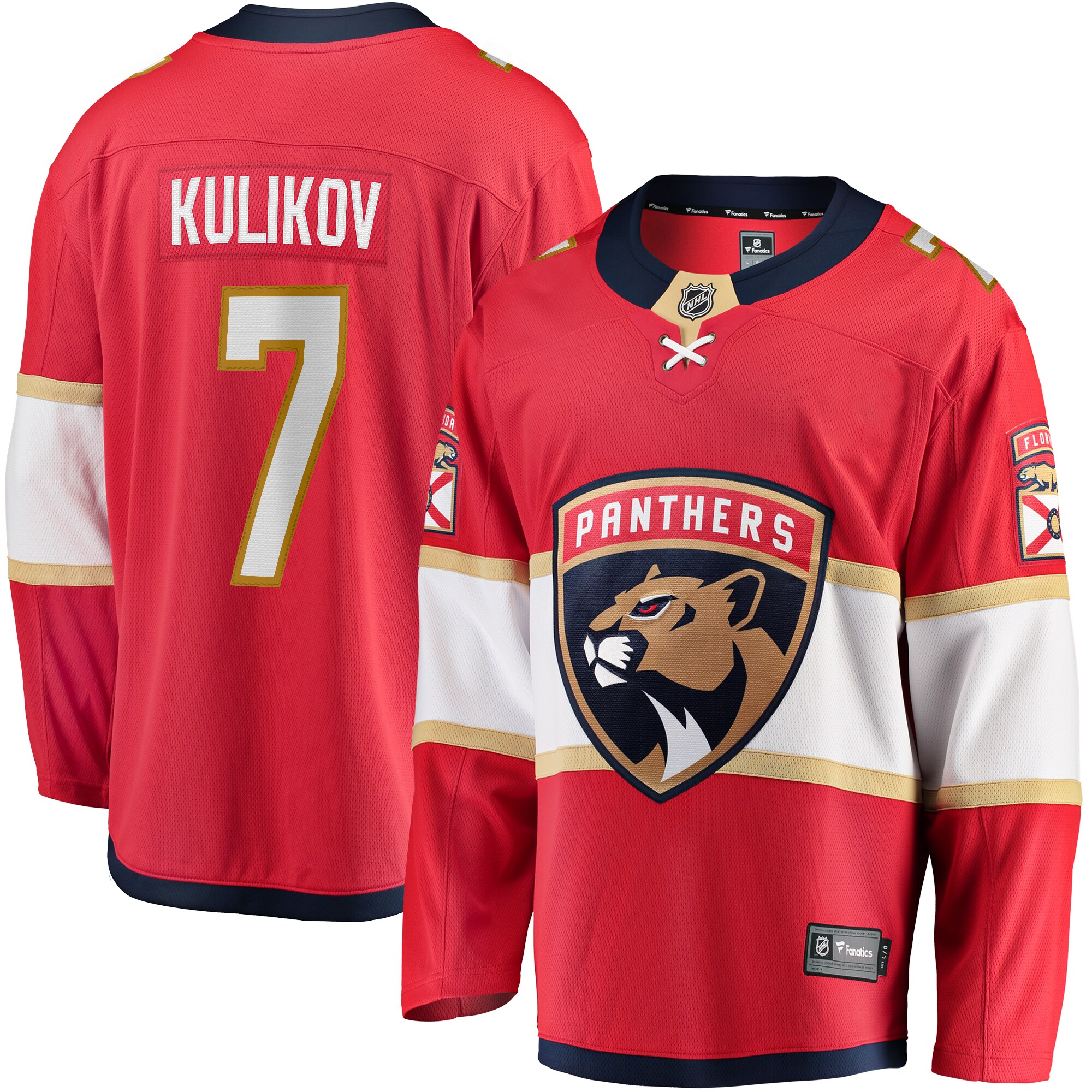 Dmitry Kulikov Florida Panthers Fanatics  Premier Breakaway Player Jersey – Red