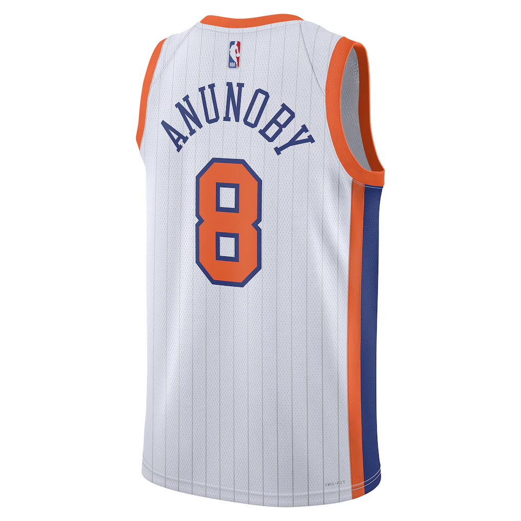 Unisex New York Knicks OG Anunoby White 2024/25 Swingman Jersey - City Edition