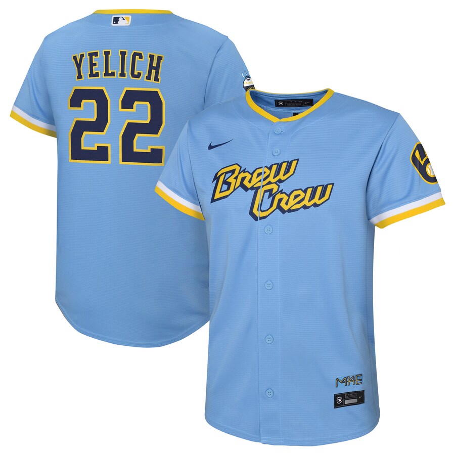 Christian Yelich Milwaukee Brewers Toddler City Connect Player Jersey Powder Blue