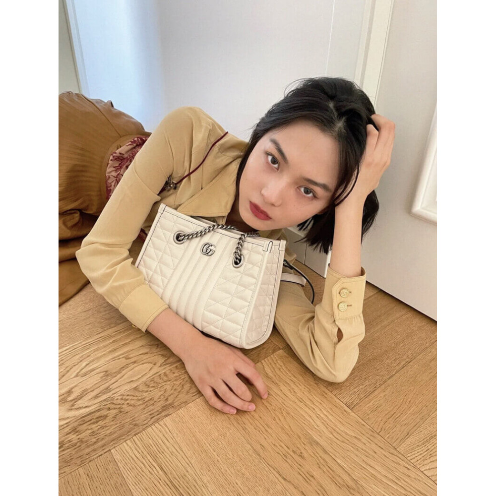 Gucci GG Marmont Small Tote Bag White