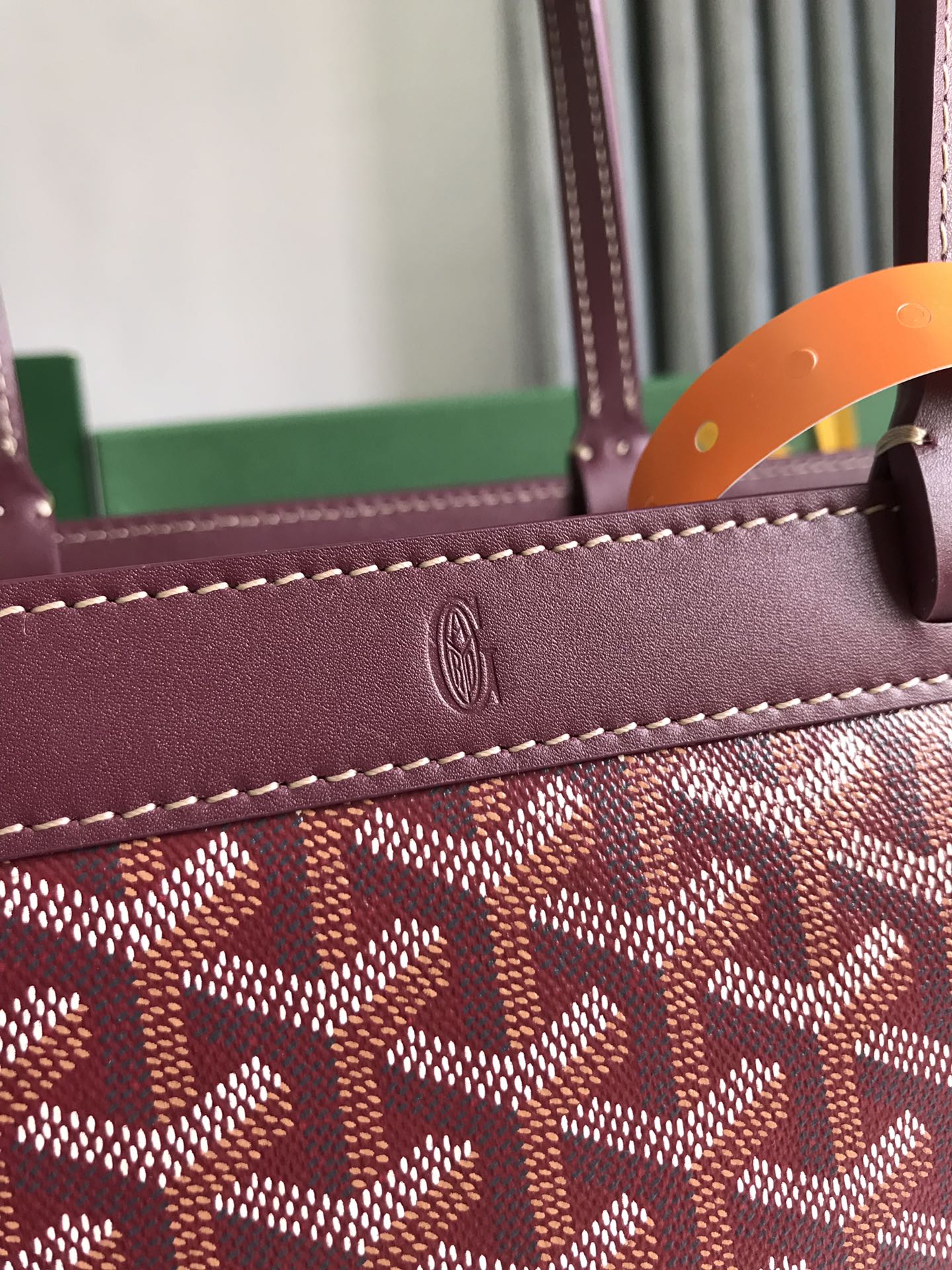 Goyard Bellechasse Biaude Pm Bag 36cm Wine Red Goyardine Canvas And Calfskin Trim