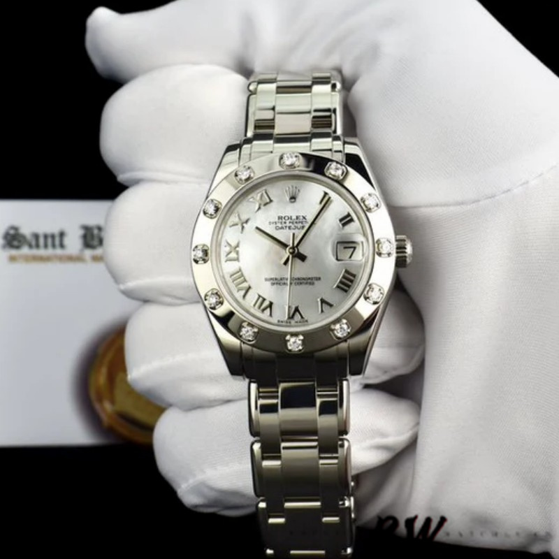 【Super Clone】Rolex Pearlmaster Midsize 81319 MOP Dial 34MM Lady Replica Watch