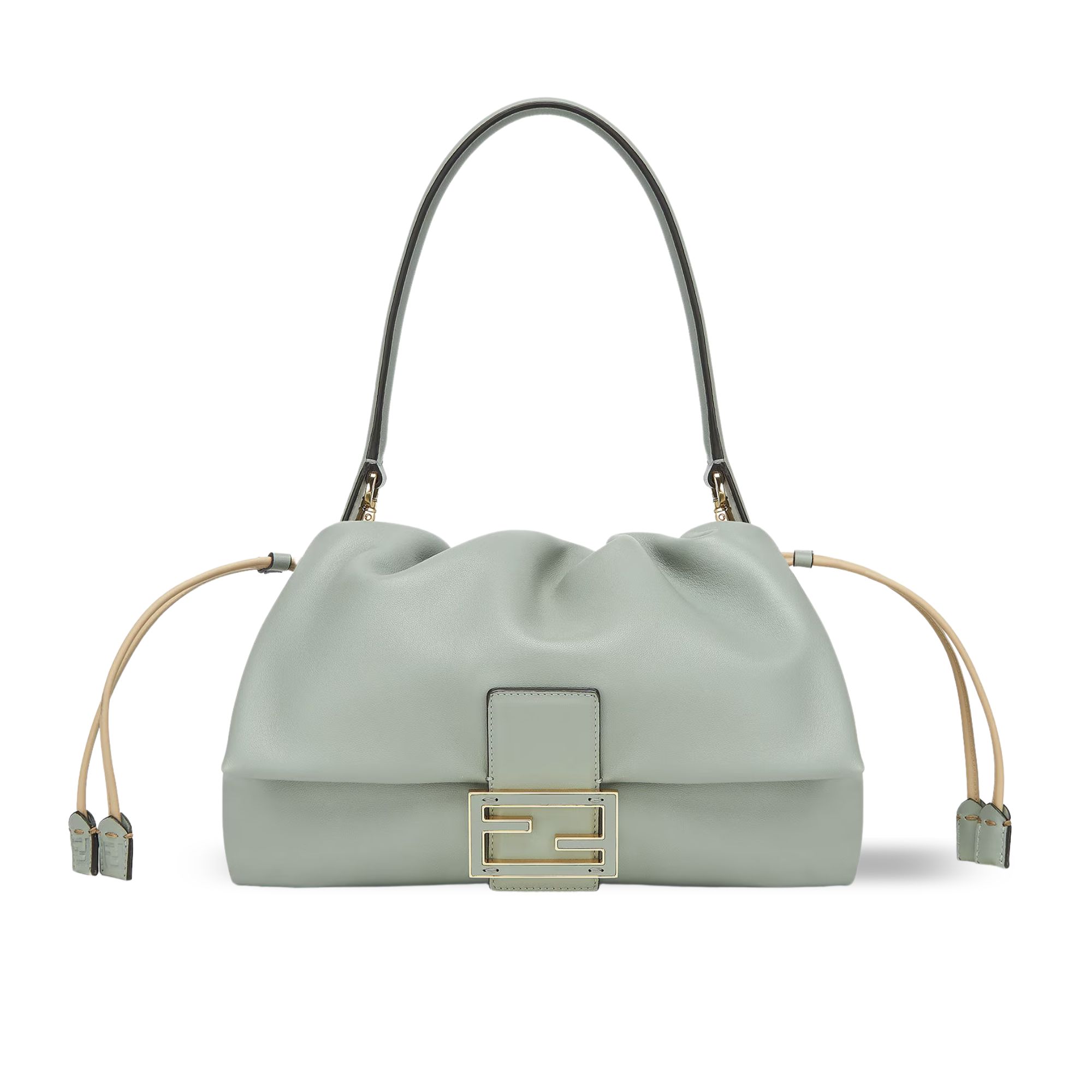 Fendi Mamma Baguette Medium Matcha Green Nappa Leather Bag 26.5cm