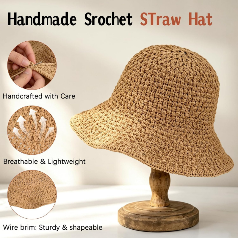 Sun Hat for Women Summer Straw Beach Hats