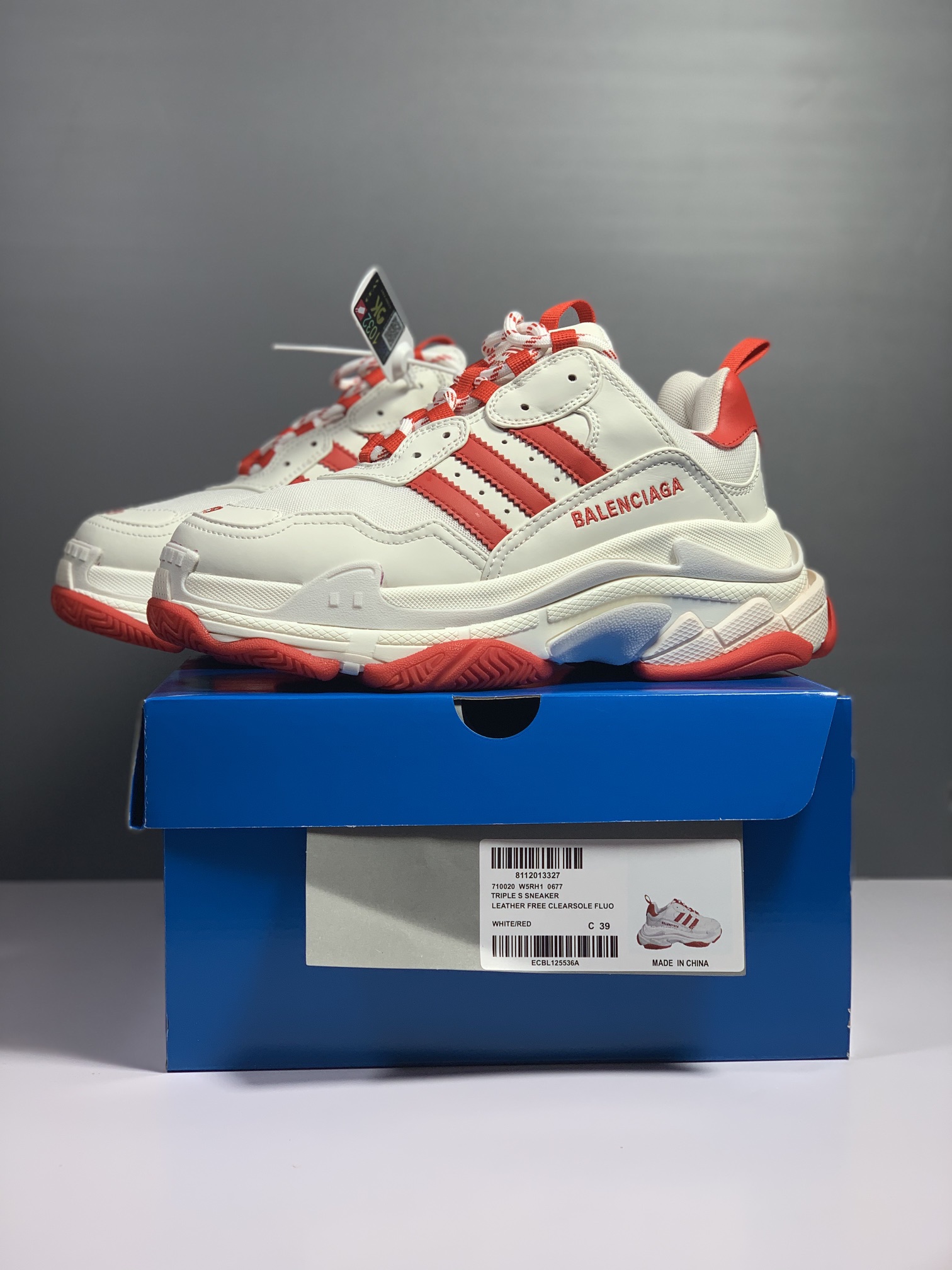 Adidas x Balenciaga Triple S  White Sneaker
