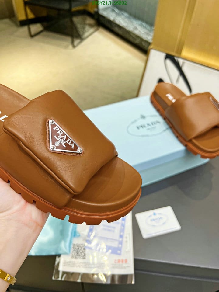 Prada Soft Padded Nappa Leather Slides Brown