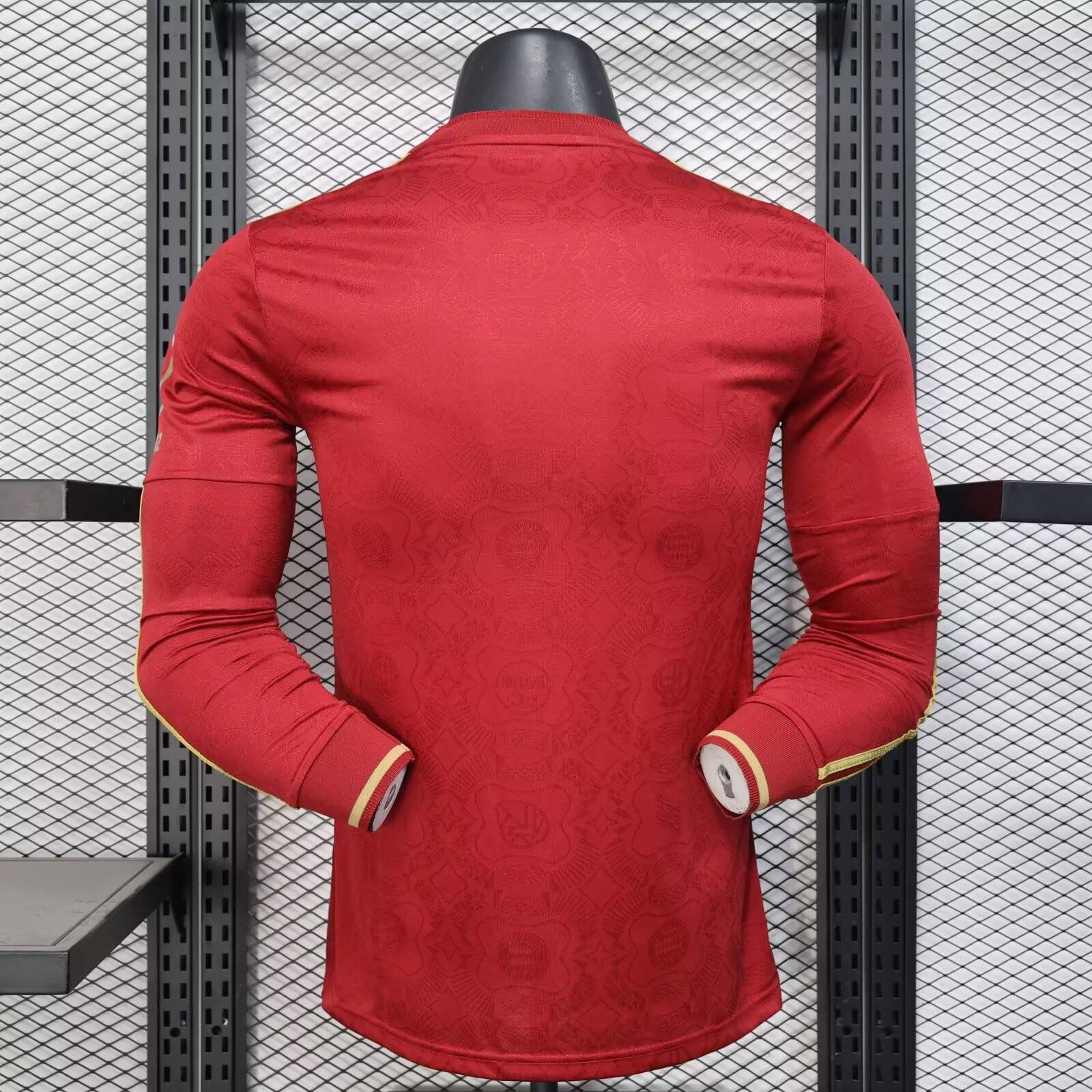 2025/2026 Long Sleeve Player Version Bayern Munich 125th Anniversary Red Football Jersey 1:1 Thai Quality