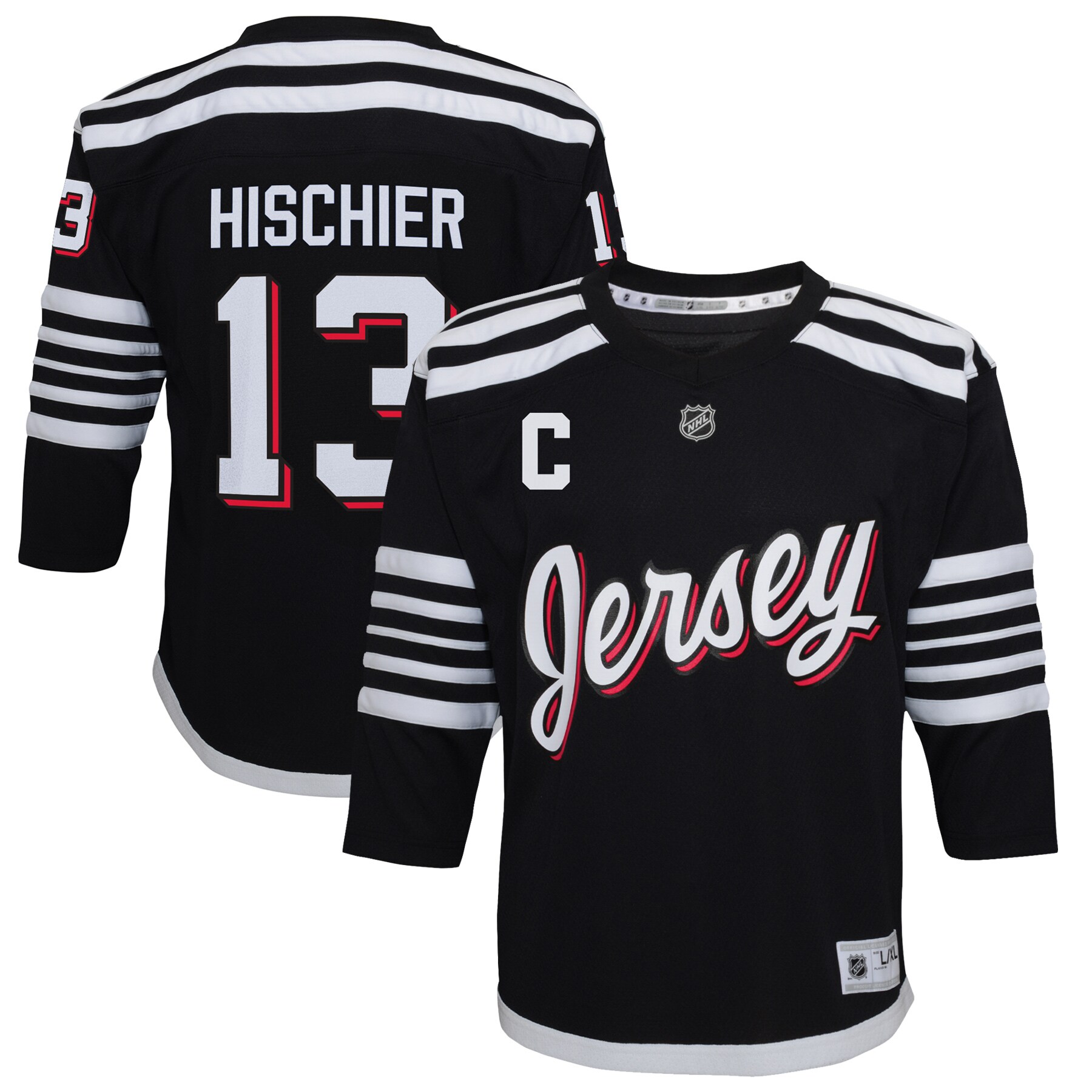 Nico Hischier New Jersey Devils Toddler 2021/22 Alternate Replica Player Jersey – Black