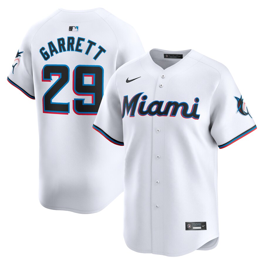 Braxton Garrett Miami Marlins Home Limited Player Jersey White