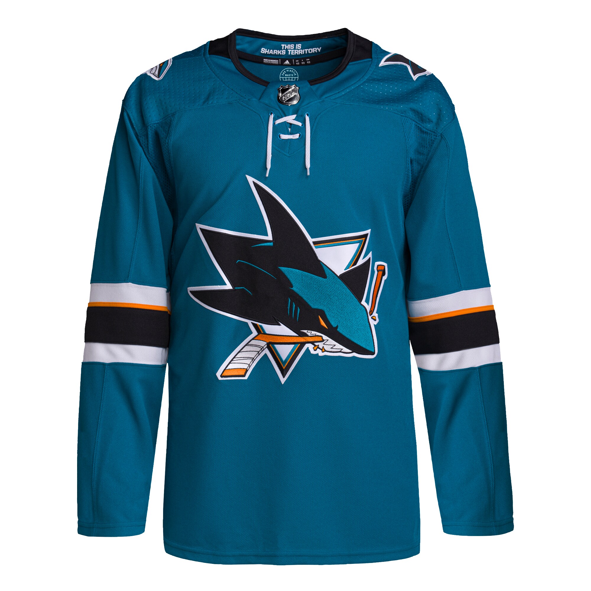 San Jose Sharks adidas 2021/22 Home Primegreen Authentic Jersey – Teal