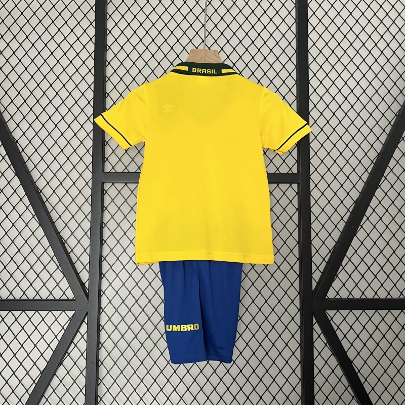 retro kids 1993-94 kids Brazil home football jersey retro
