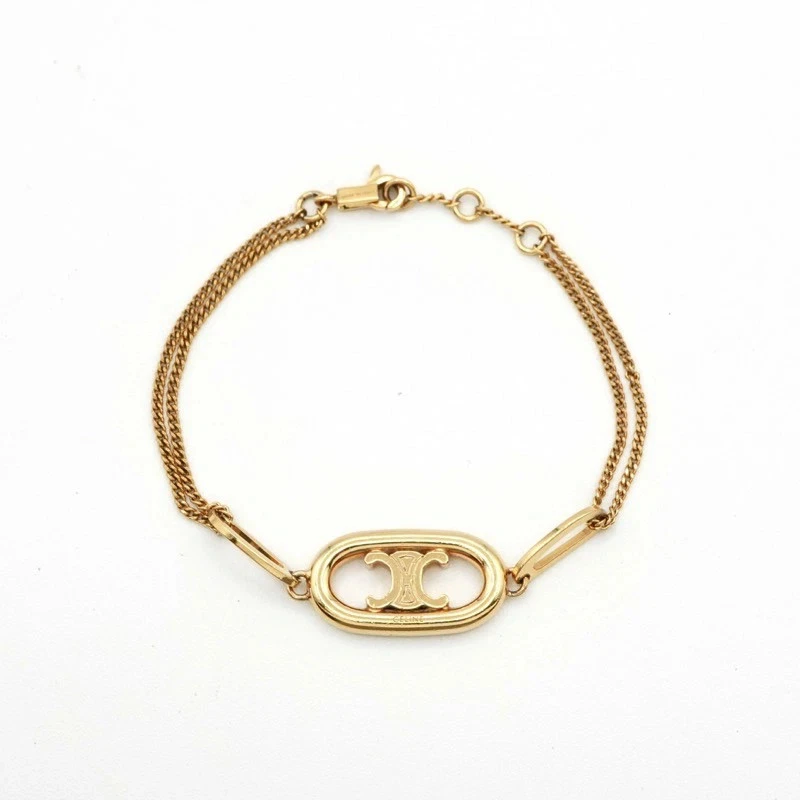 Celine Bracelet Bangle Cuff Gold Mailon Triomphe