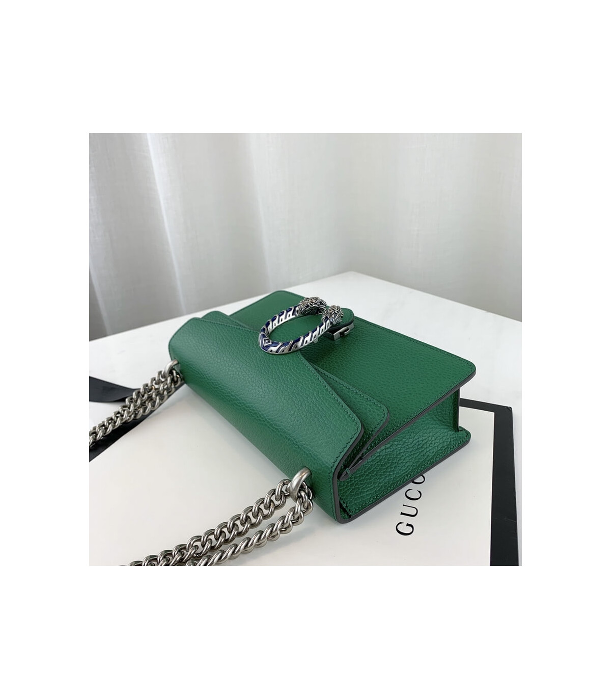 Gucci Dionysus Small Shoulder Bag in Green Leather 25cm