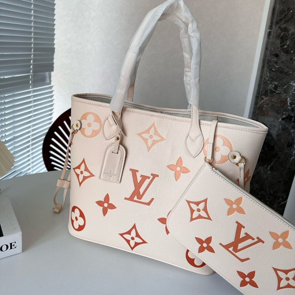 Louis Vuitton Neverfull MM Bag Beige Clair 33cm M46516