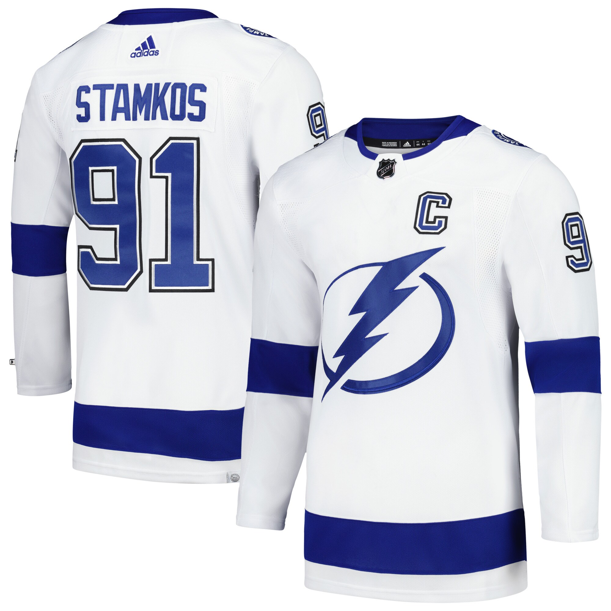 Steven Stamkos Tampa Bay Lightning adidas Away Primegreen Authentic Player Jersey – White