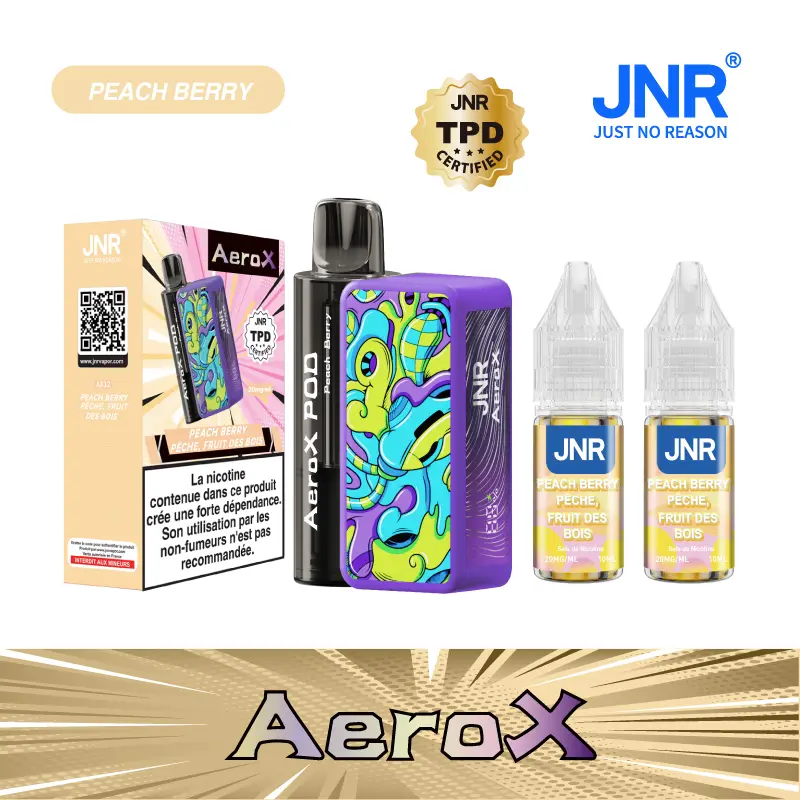JNR AeroX 32000 Puffs - Kit Pod Remplissable et Rechargeable