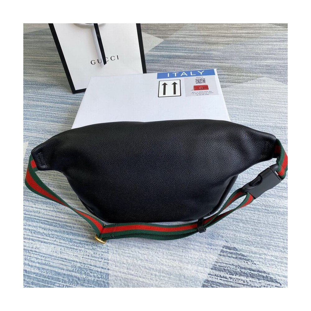 Gucci Print Leather Belt Bag Black