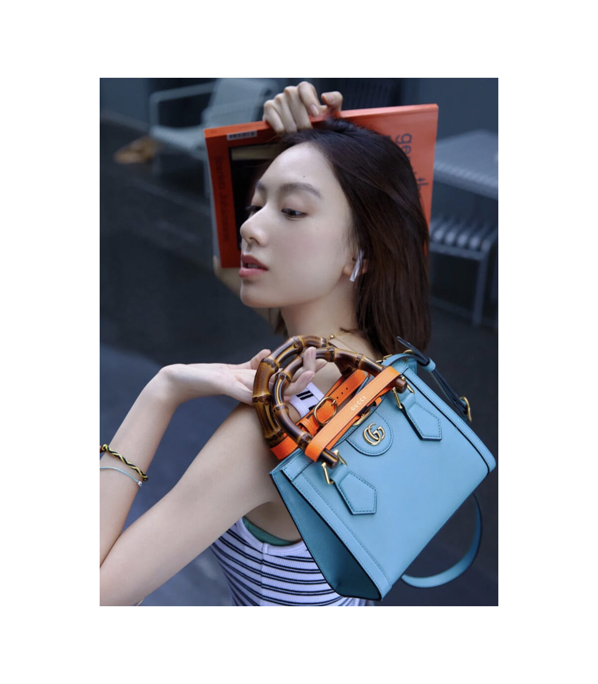 Gucci Diana Mini Tote Bag Light Blue
