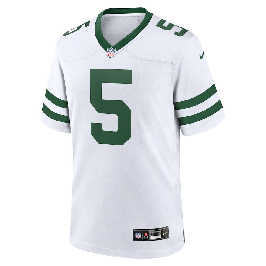 Garrett Wilson 5 New York Jets Alternate Game Men Jersey - White