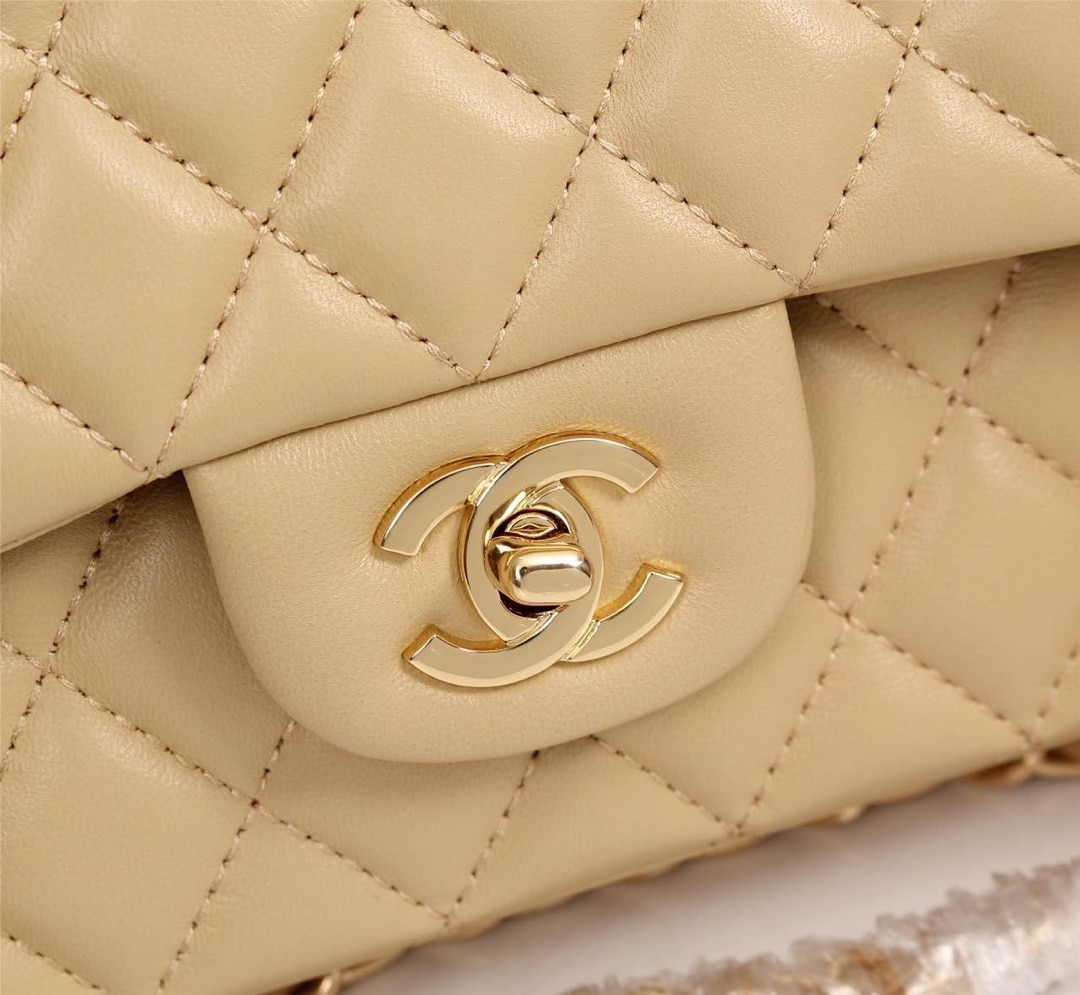 Chanel Classic Flap Beige Gold Hardware 25Cm