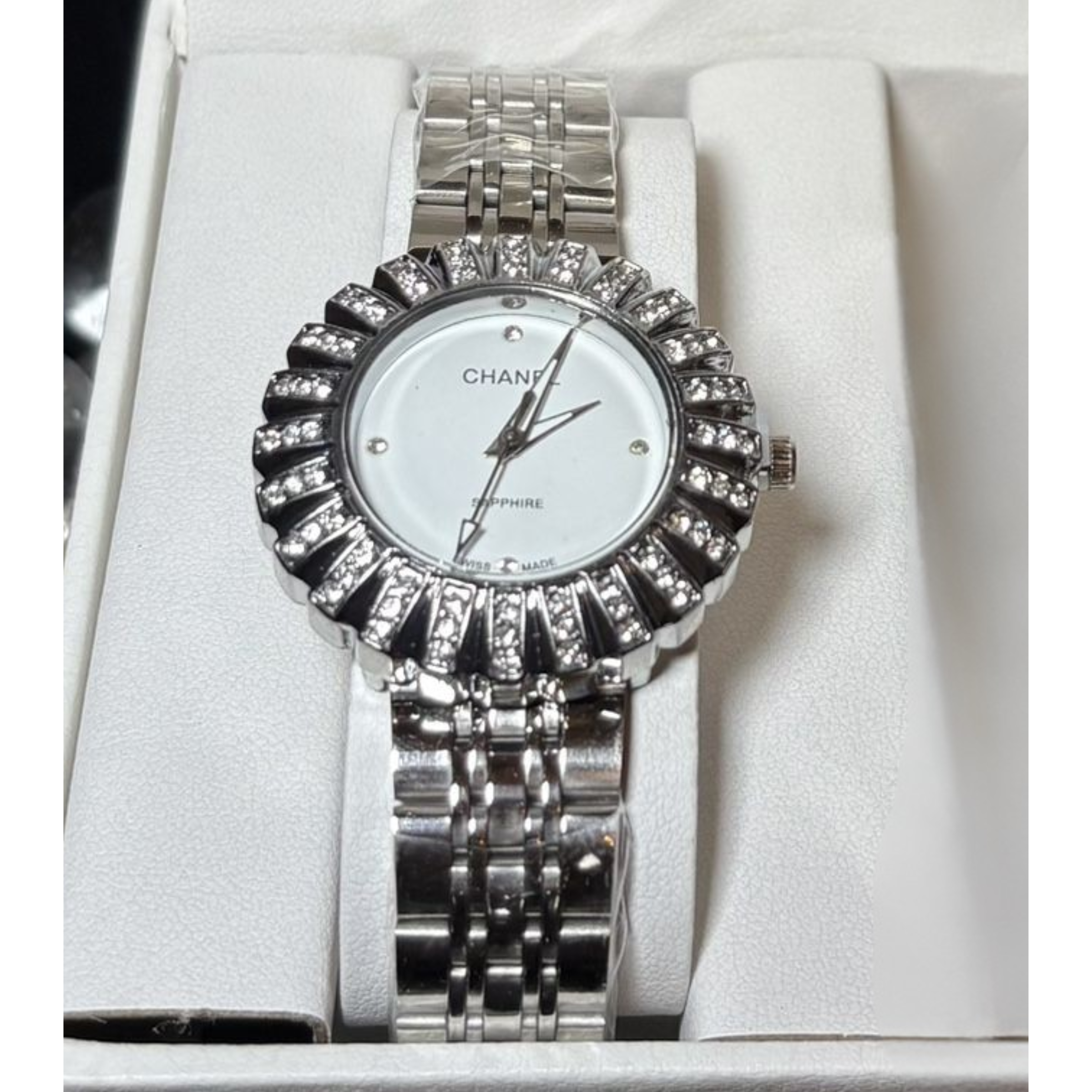 Chanel Sapphire Diamond Watch White Dial