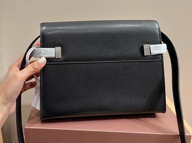 Saint Laurent Manhattan Shoulder Bag In Box Saint Laurent Leather Black Silver 25Cm