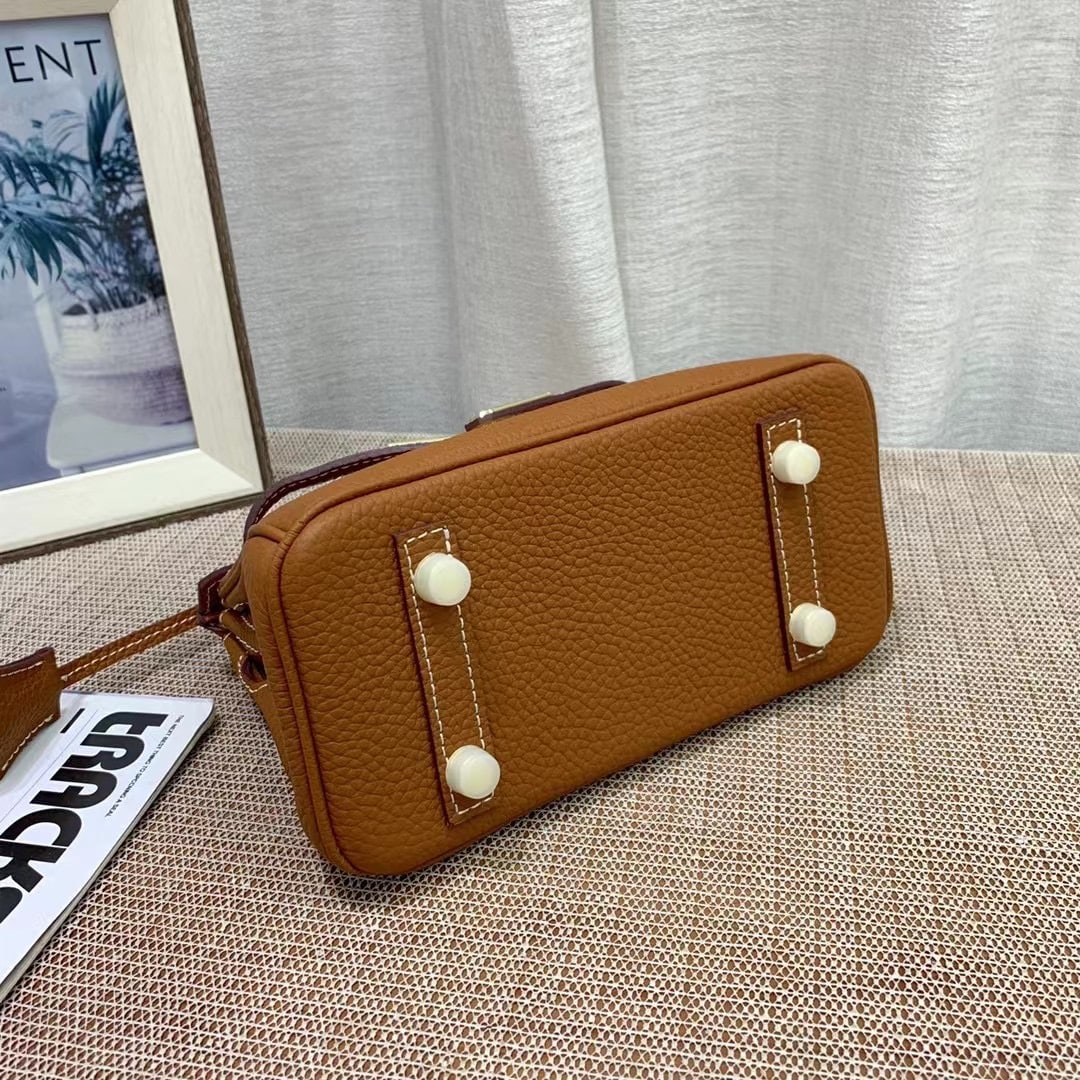Hermes Birkin Mini Gold Hardware Epsom Brown 20Cm