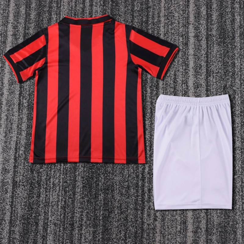 Retro KIDS 1990-91 Kids AC Milan Home Kit football jersey retro