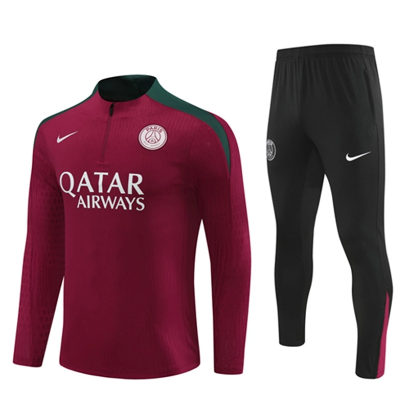 2024-25 Paris PSG Red Long Sleeve Training Suit