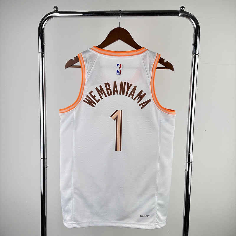 2024 NBA San Antonio Spurs 1 WEMBANYAMA Basketball Jersey