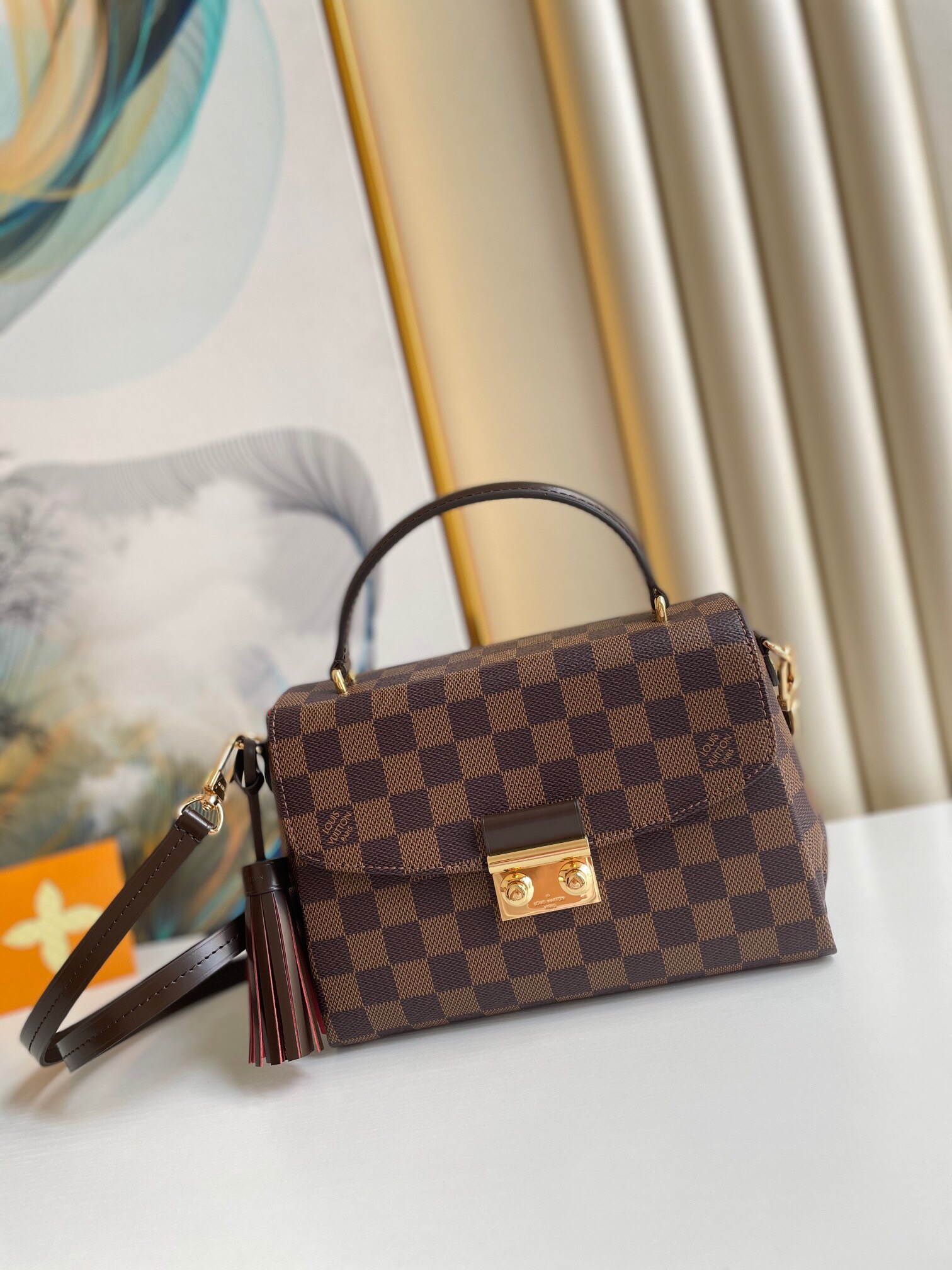 Louis Vuitton Damier Ebene Croisette 25Cm N53000