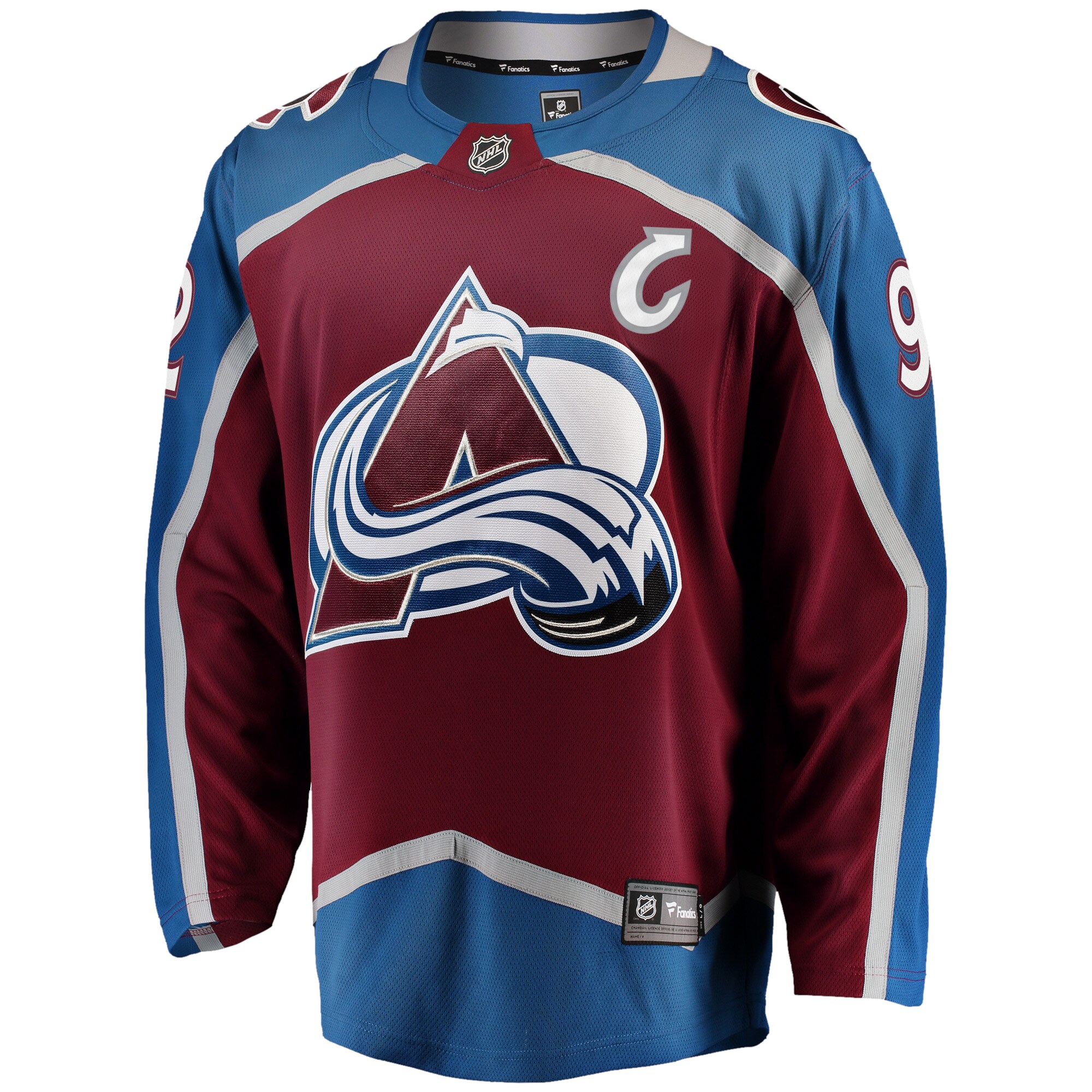 Gabriel Landeskog Colorado Avalanche Fanatics Captain Patch Home Breakaway Jersey – Burgundy