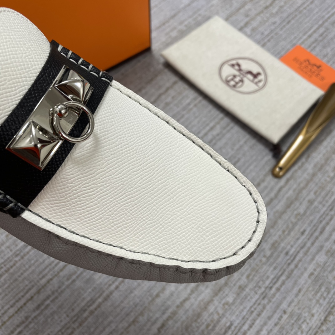 HERMES IRVING LOAFER GREY/WHITE