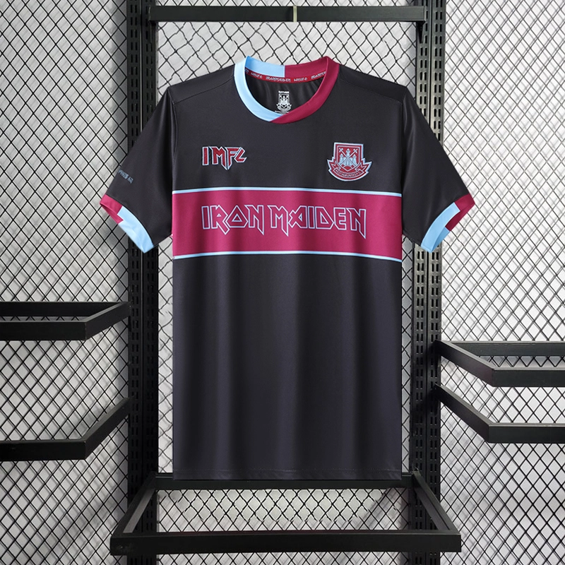 Retro 2020-21 West Ham Iron Maiden Ham black Football jersey Retro
