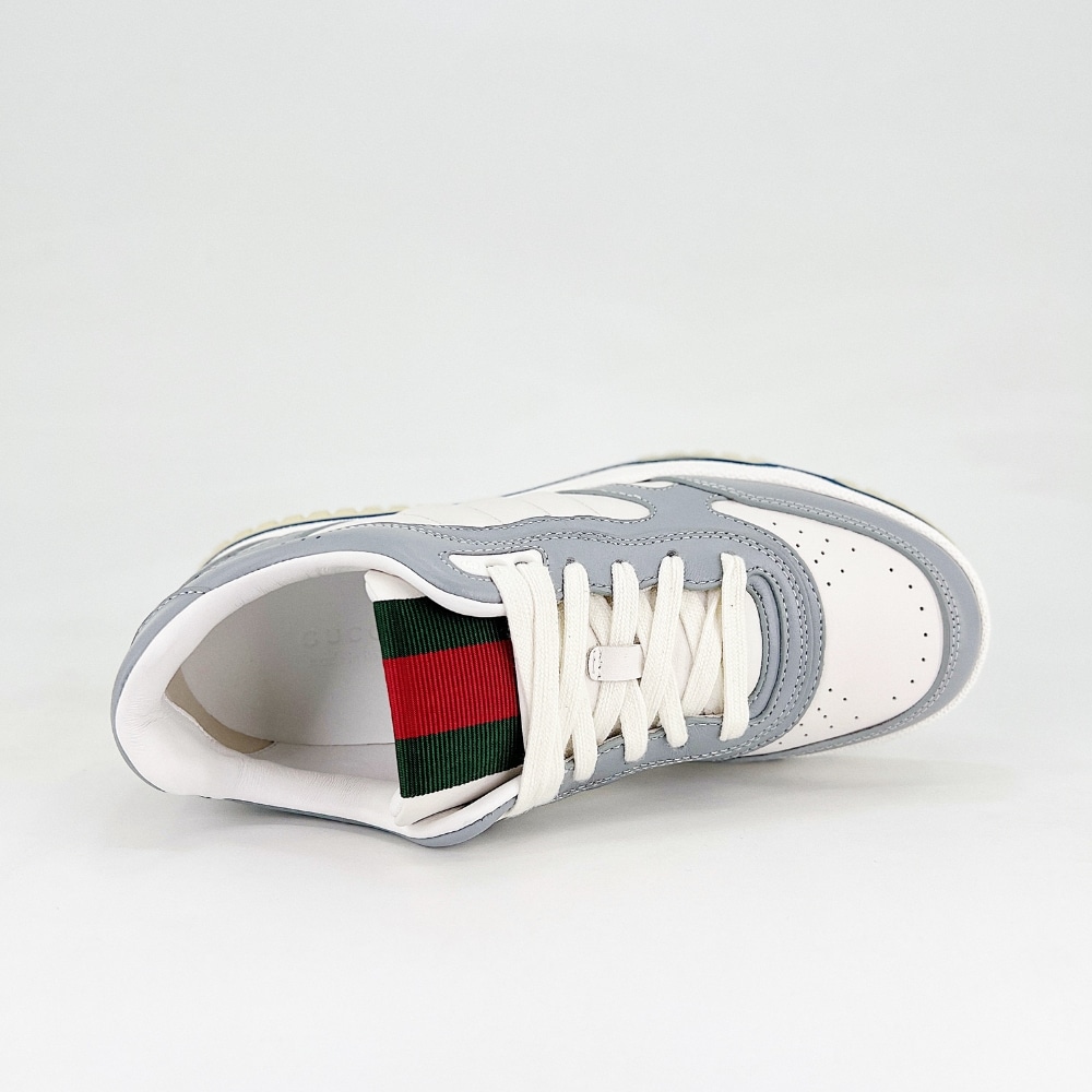 Gucci Men’S Gucci Re Web Sneaker White And Grey 786186 Aadj9 1645