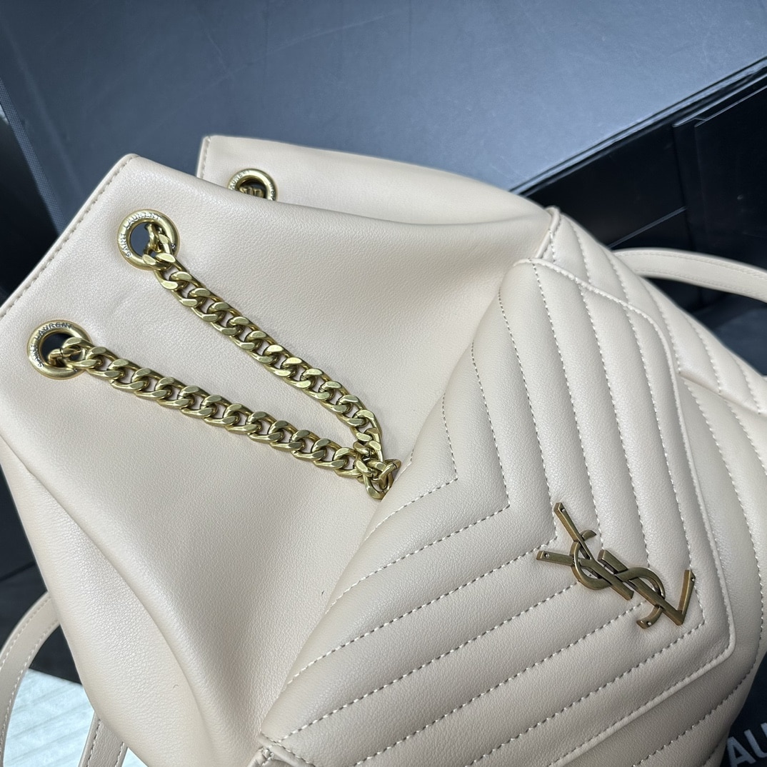 Saint Laurent Joe Backpack In Beige 29Cm
