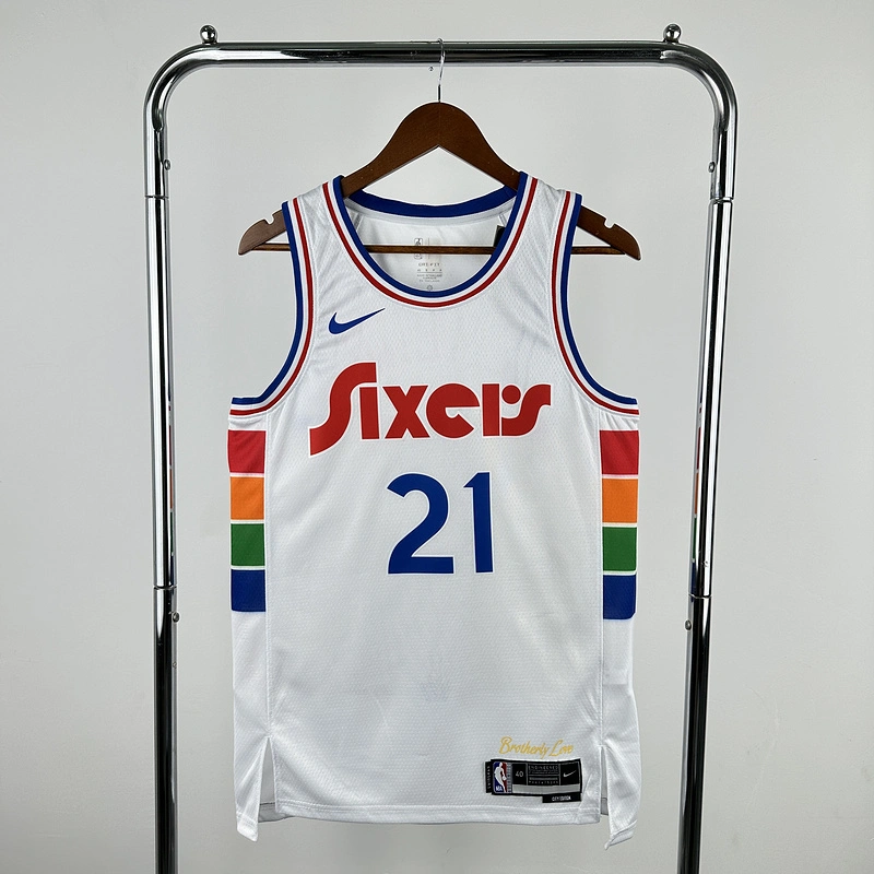 2025 NBA Philadelphia 76ers 21 EMBIID Basketball Jersey