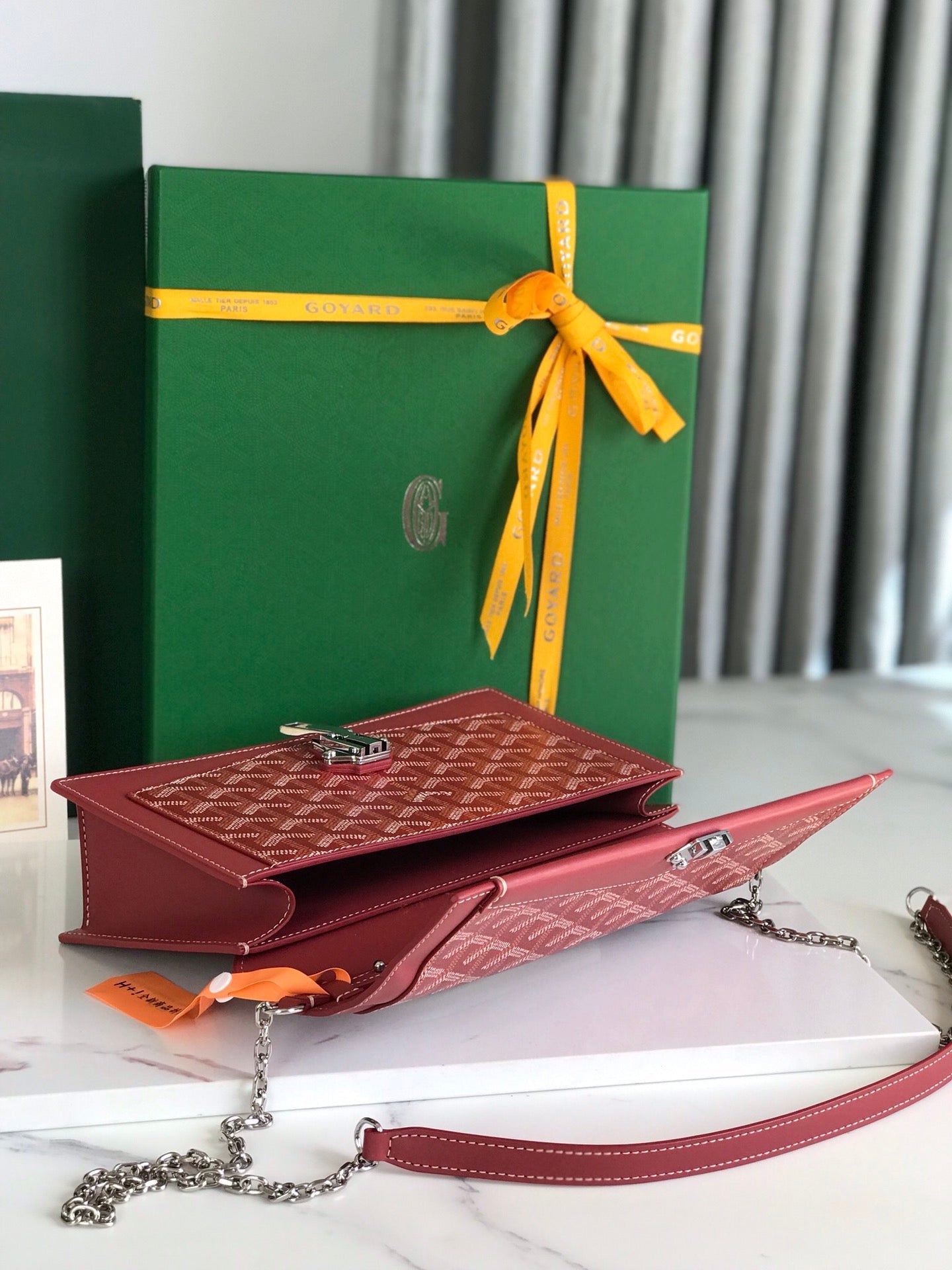 Goyard Duchesse Marie-Caroline Bag 25 Cm Red Goyardine Canvas And Smooth Calfskin