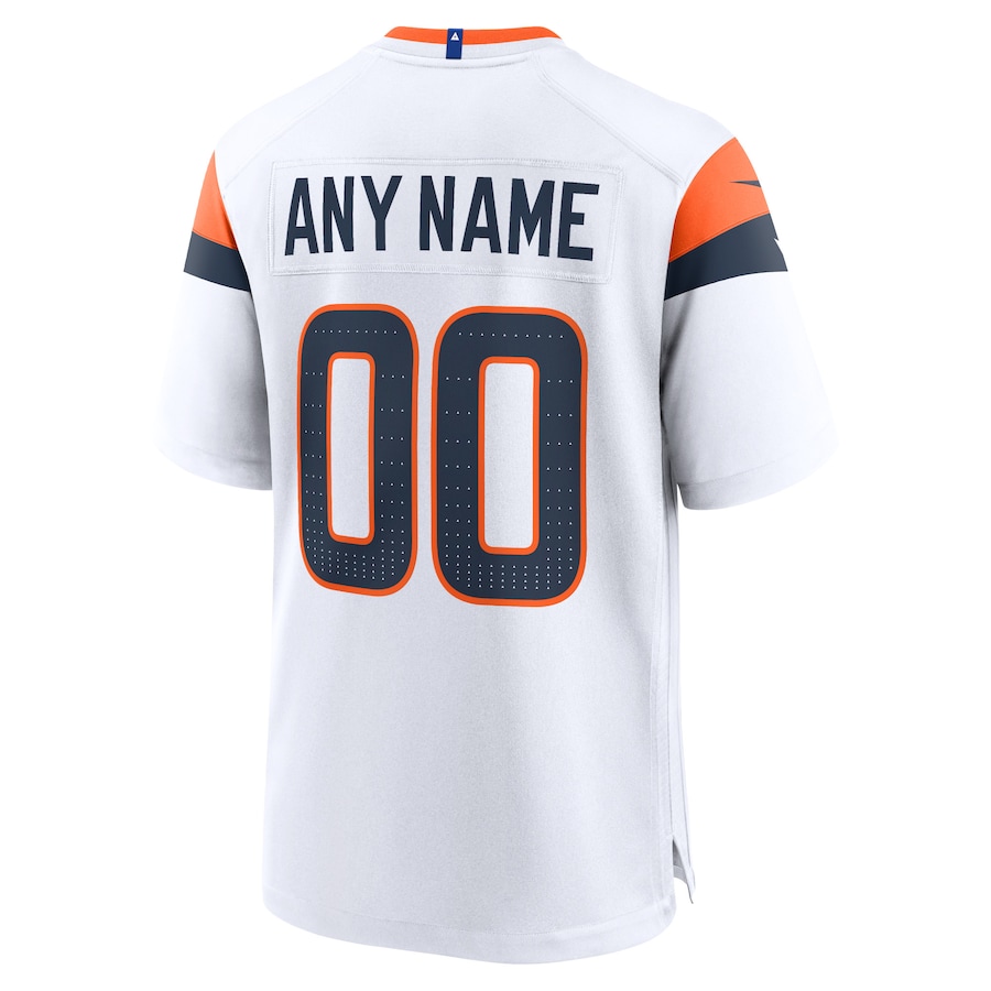 Men's Denver Broncos Nike White Mile High Collection Custom Game Jersey
