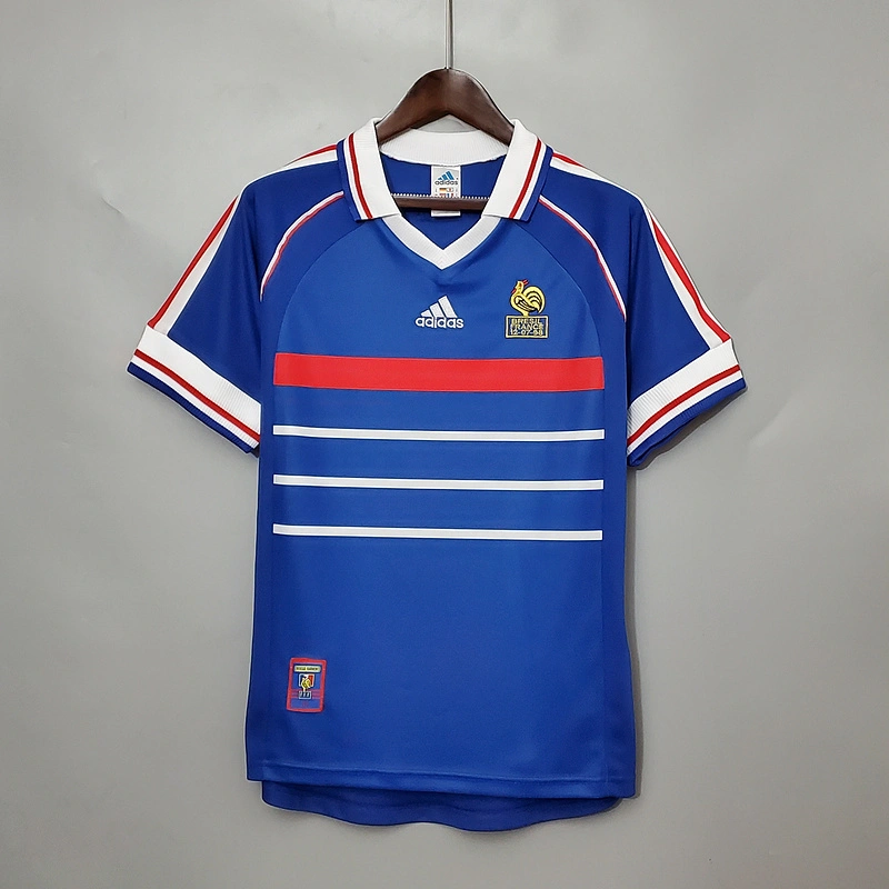 Retro 1998 France home Zidane LIZARAZU Henry Football jersey retro