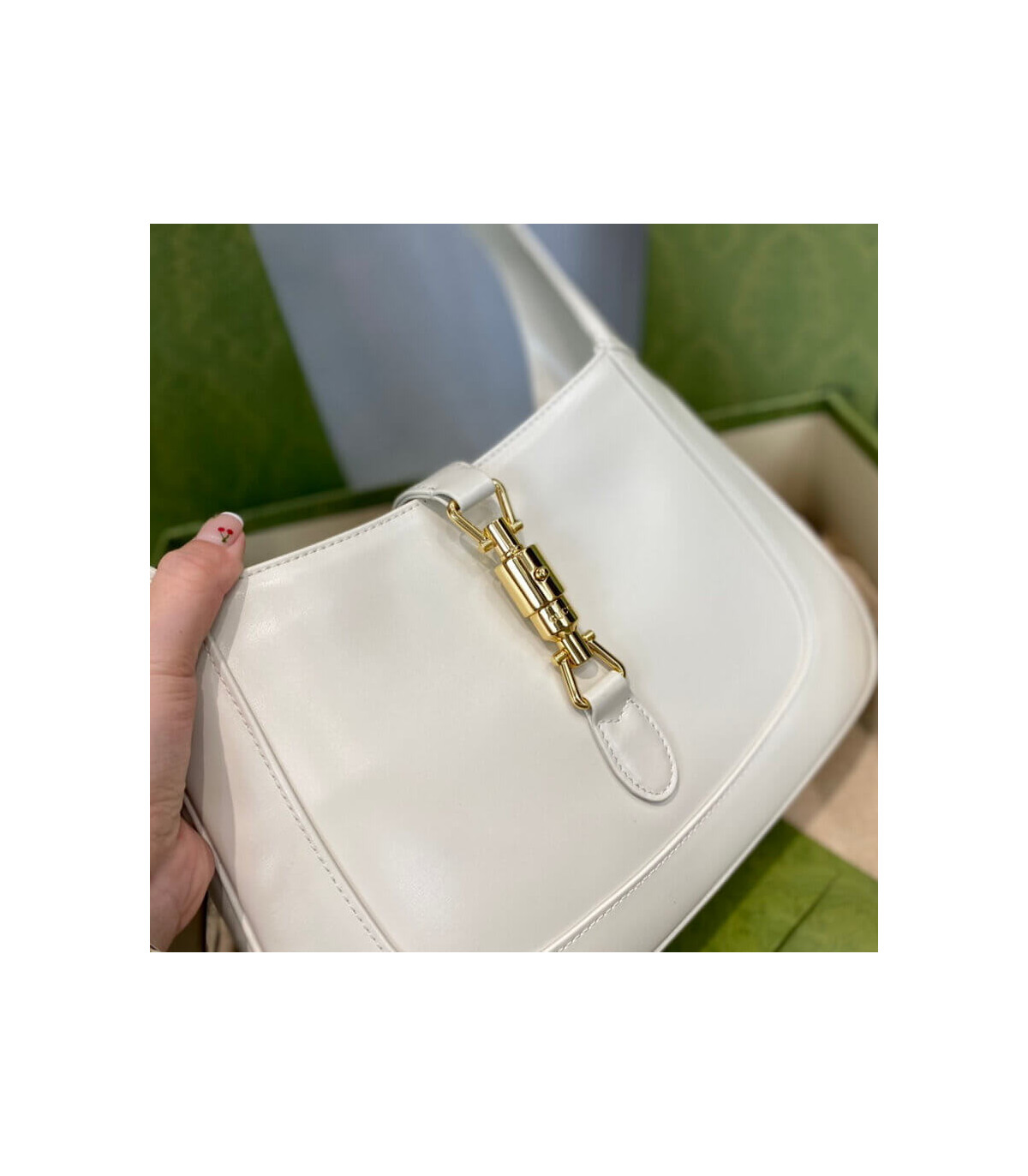 Gucci Jackie 1961 Small Hobo Bag In White Leather 27.5cm