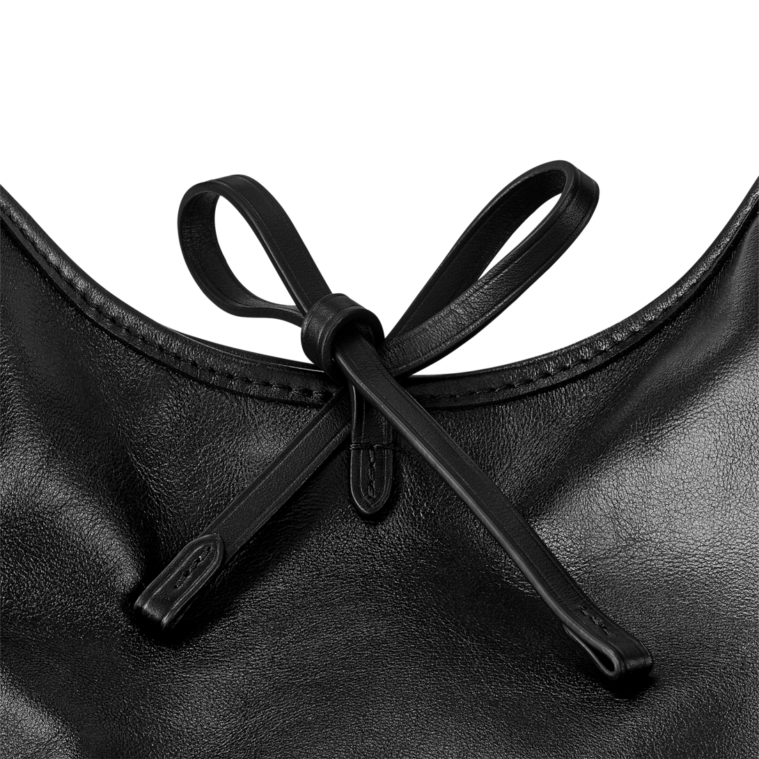 Louis Vuitton CarryAll Vibe MM Medium Black Leather Shoulder Bag 39cm/15.4in M25143
