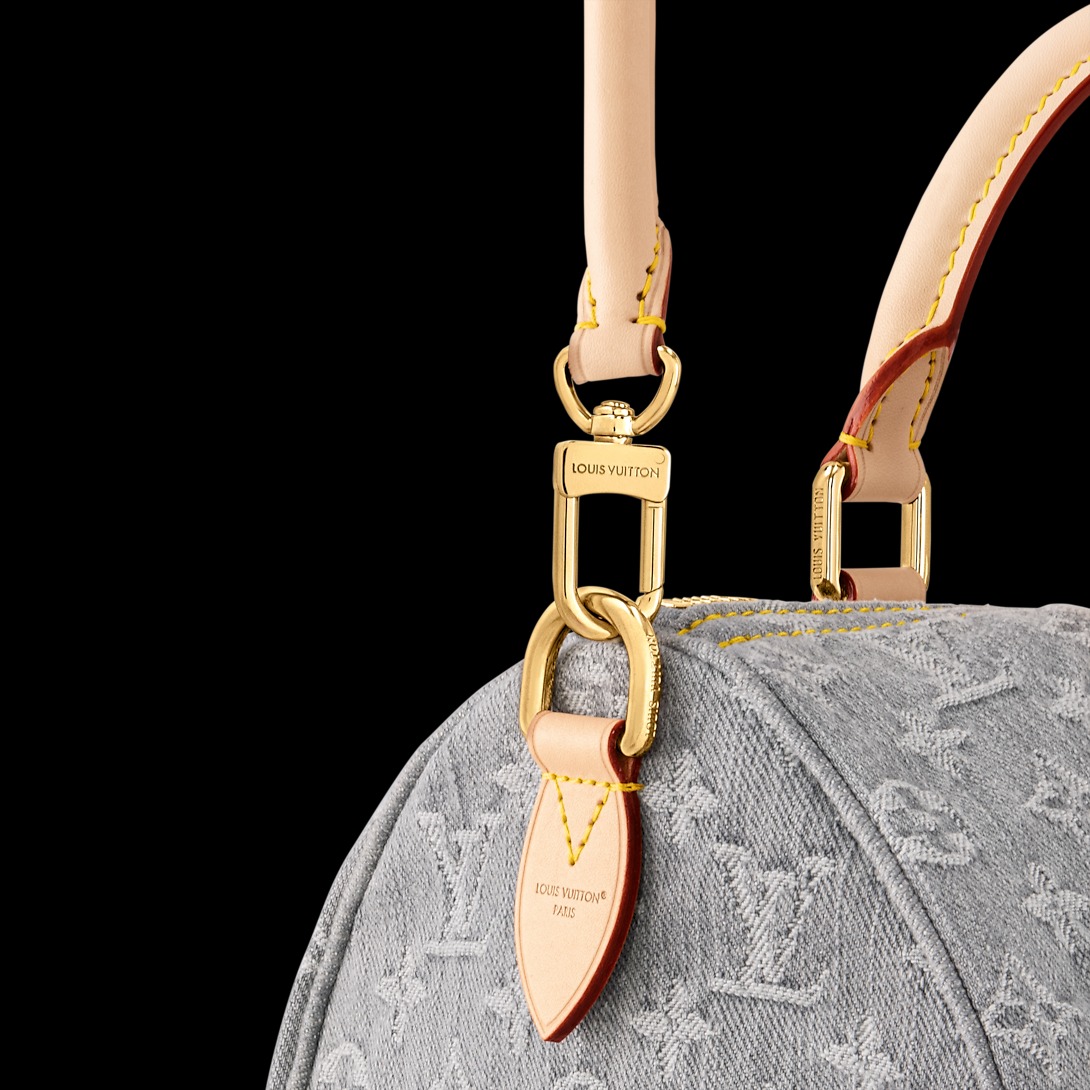 Louis Vuitton LV Speedy Soft 30 Monogram Denim Bag in Grey 30cm/ 11.8 in