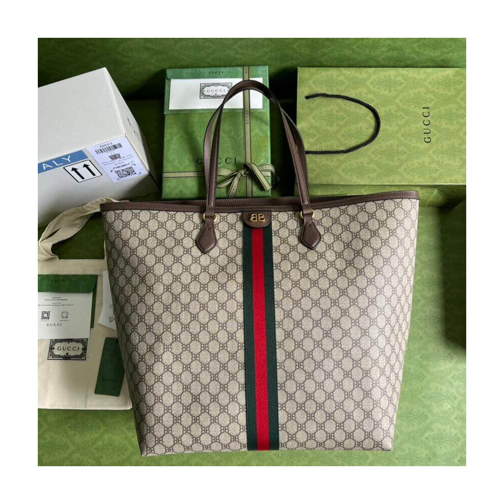 Balenciaga x Gucci Hacker Large Tote Bag Beige